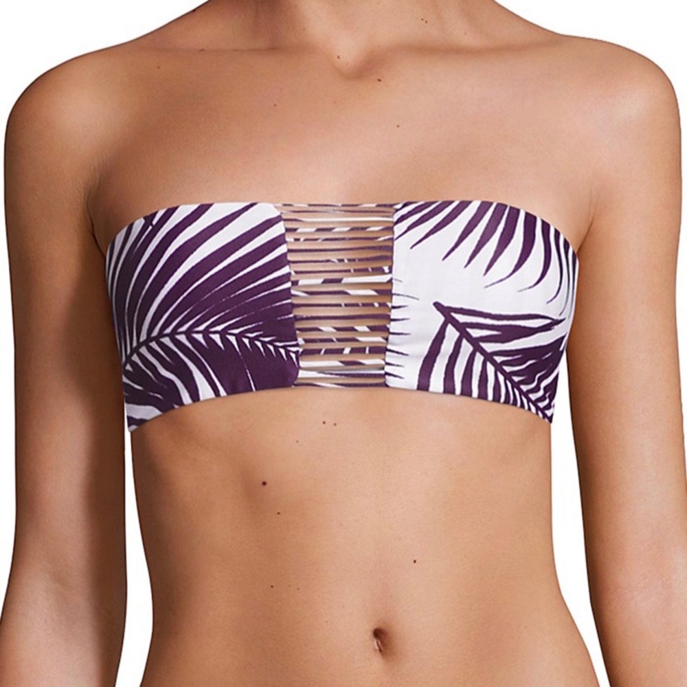 MIKOH sunset top in palm leaf print